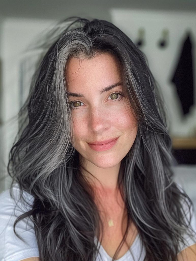 Seamless Gray Blending for Dark Hair: Flaunt Your Silver Strands with ...