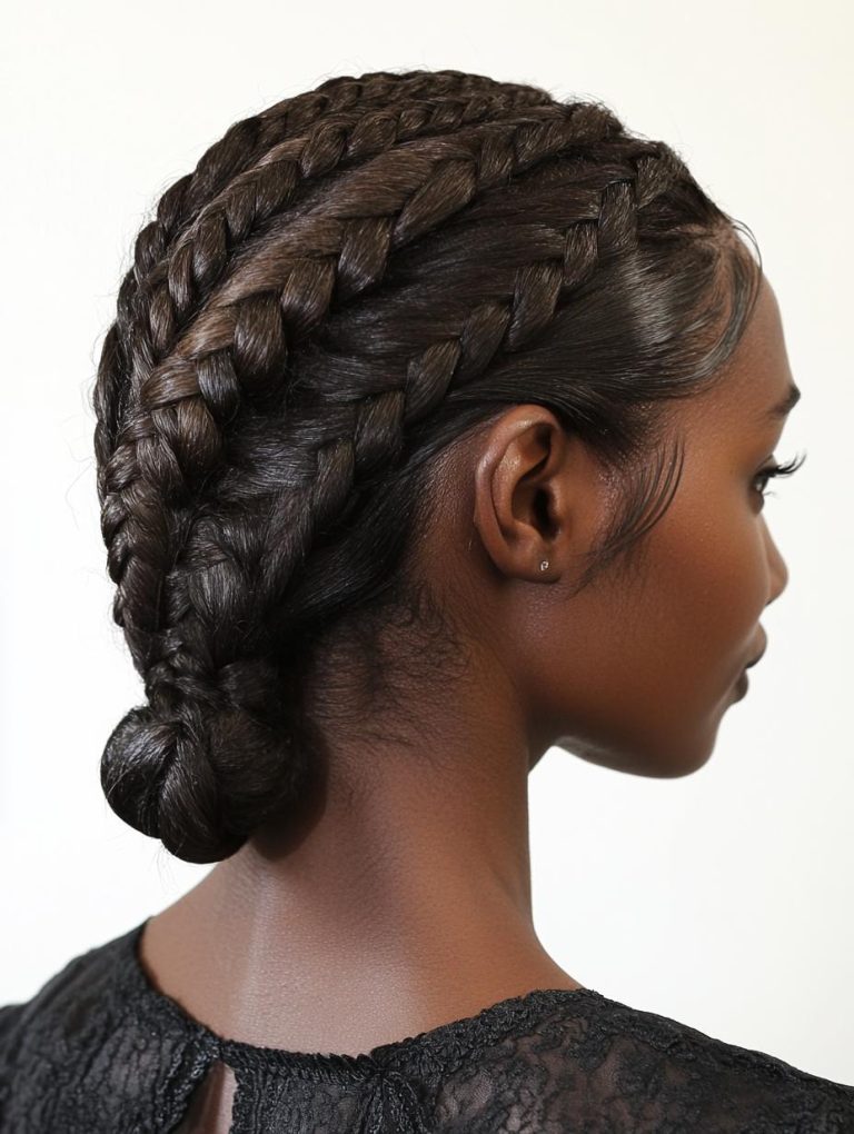 “Elevating Black Hair with Inverted Elegance | Stylish Protective Styles”Dutch Braid Charm: