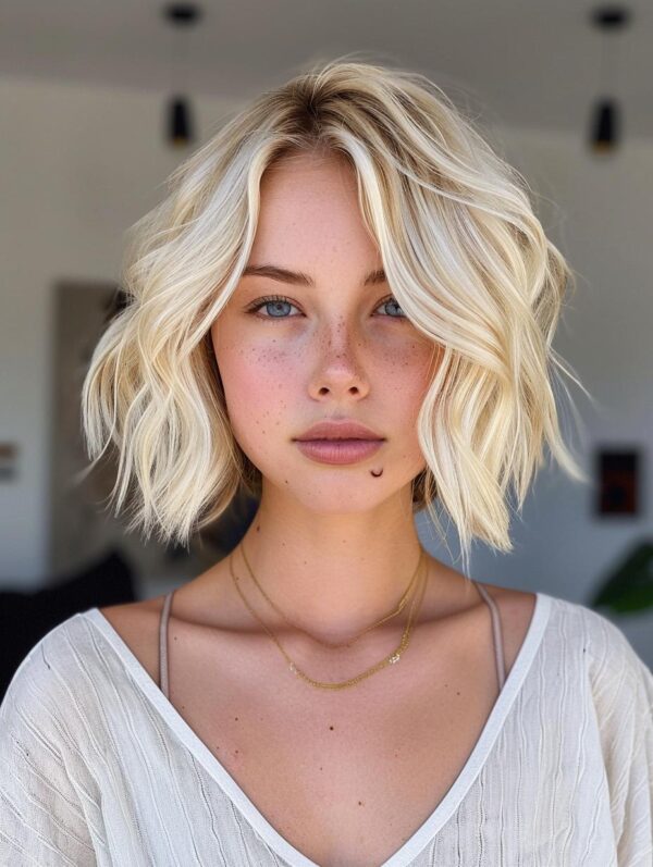 Naturally Wavy Bob Haircuts for an Effortless Look