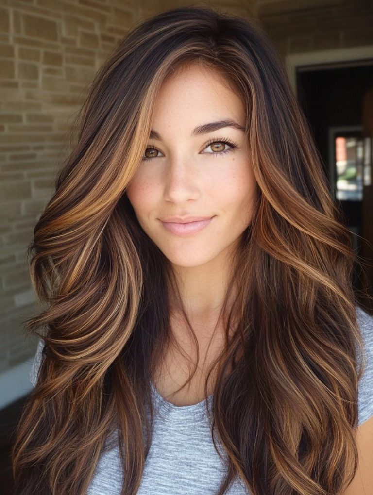 Caramel Highlights: 28 Brunette Glow Ideas