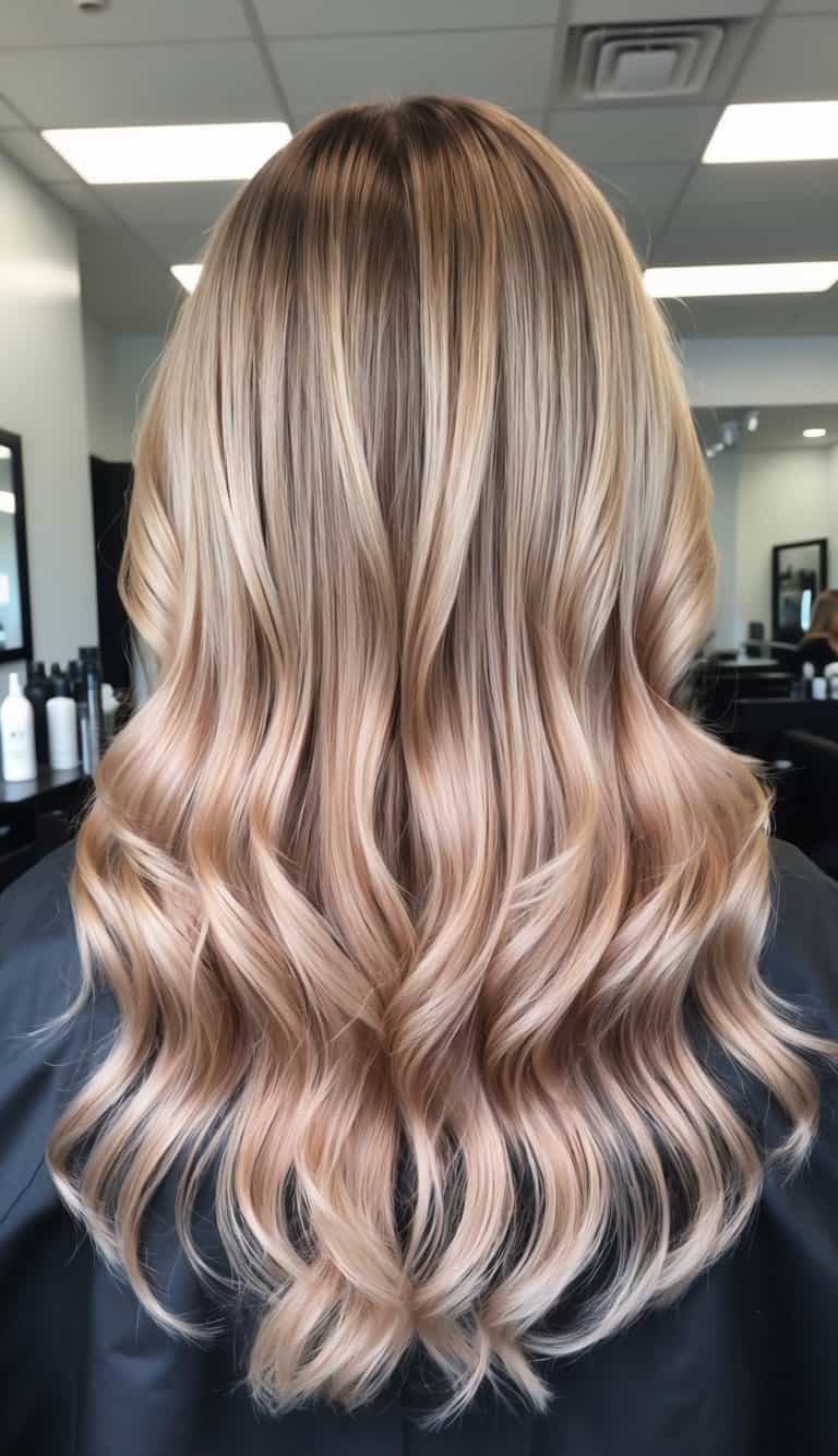 ash blonde rose gold tint cool warm feminine iridescent