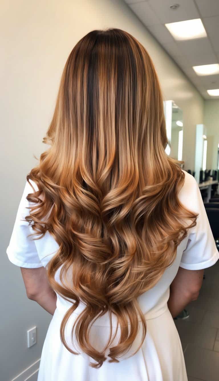 burnt caramel ombre hair
