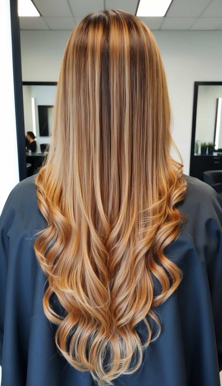 caramel blonde ombre hair