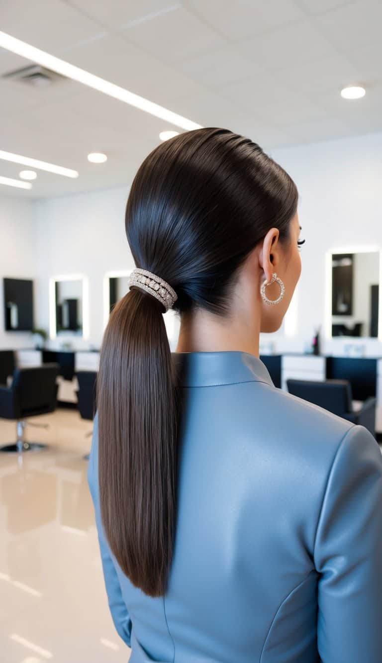 chic ponytail hairstyle elegant sophisticated effortless