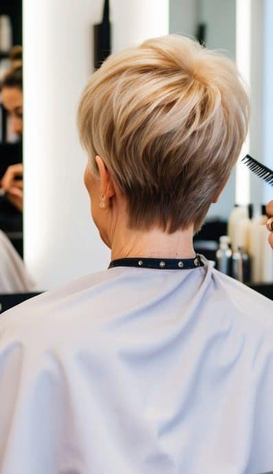 chin length bob haircut women over 60 chic confident