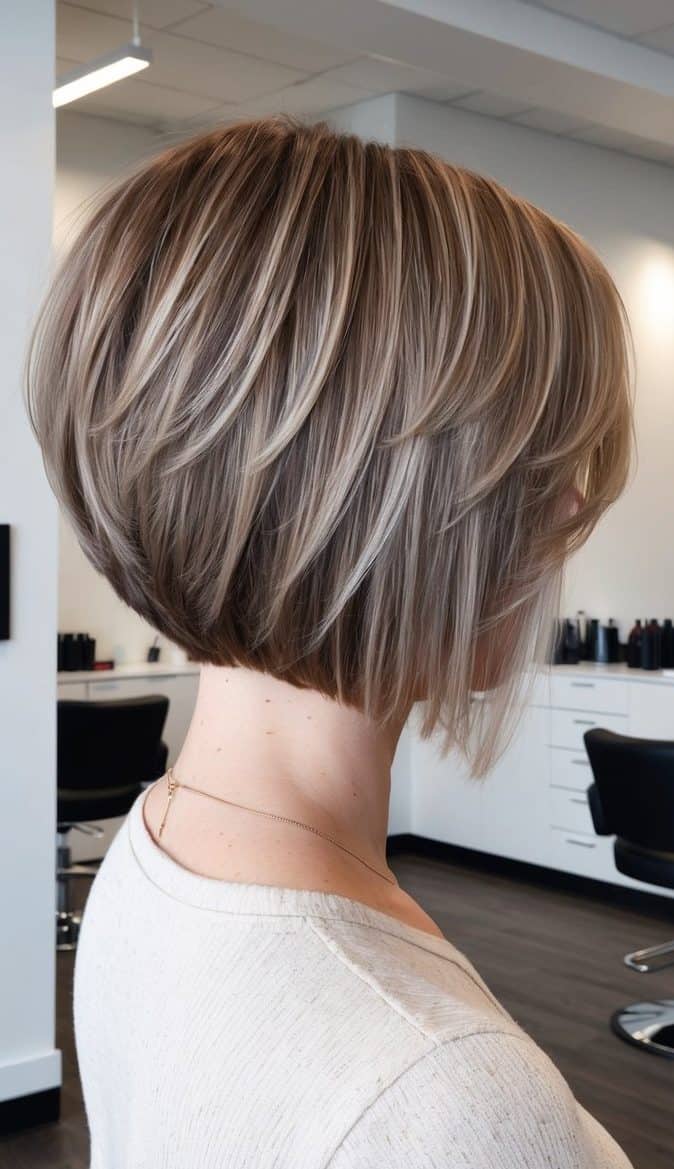 chin length layered bob haircut