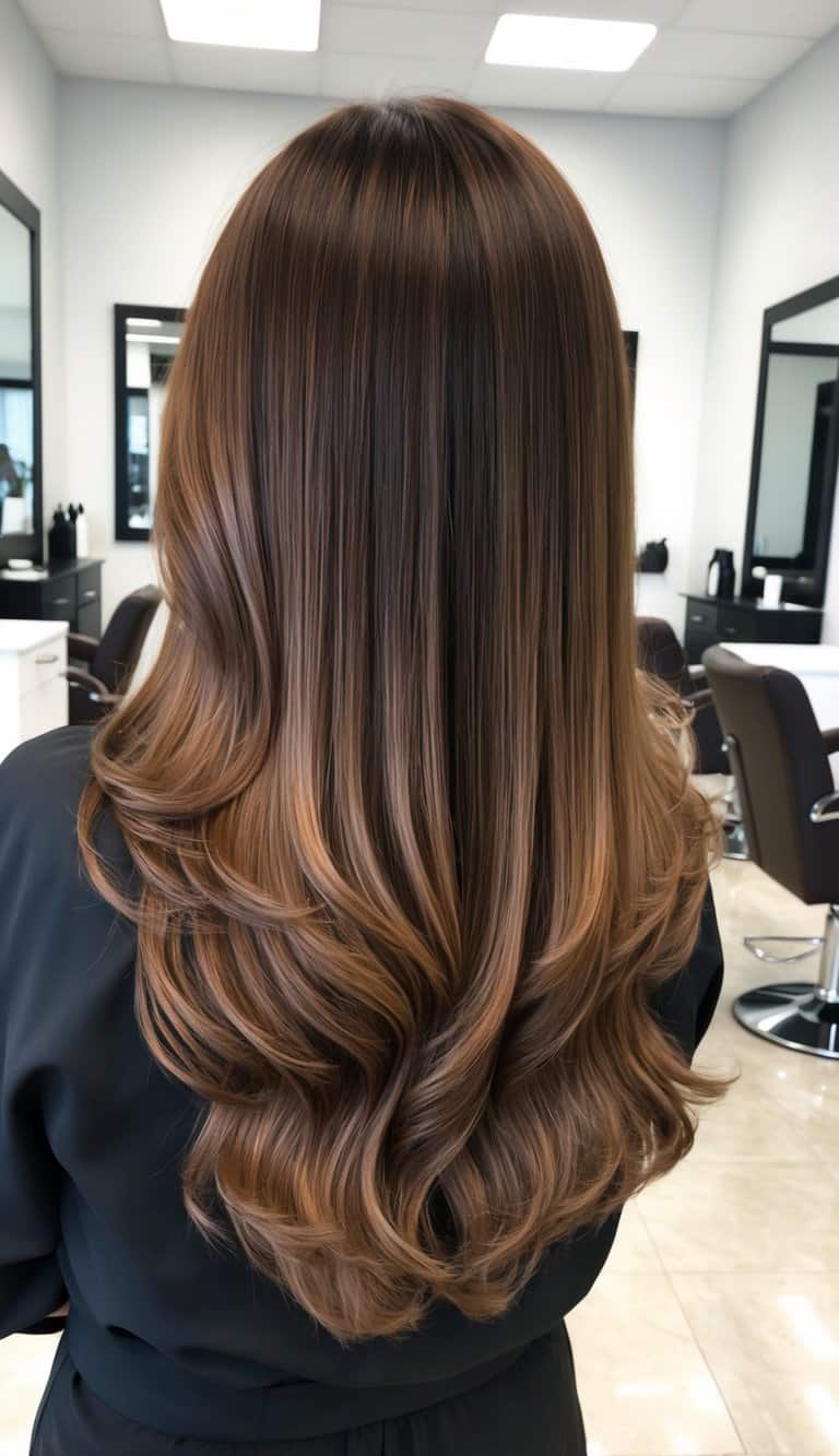 chocolate brown ombre hair warm rich