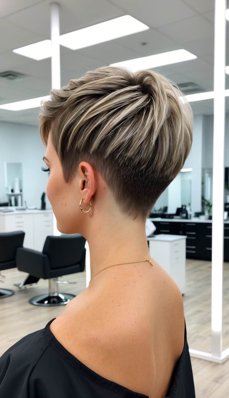 chunky highlights for pixie cut