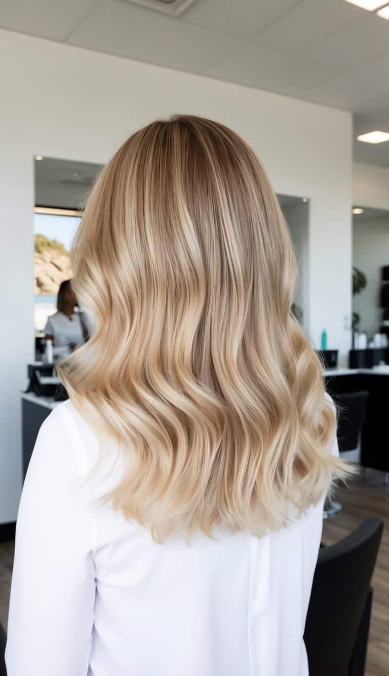 cool ashy tones blonde balayage hair