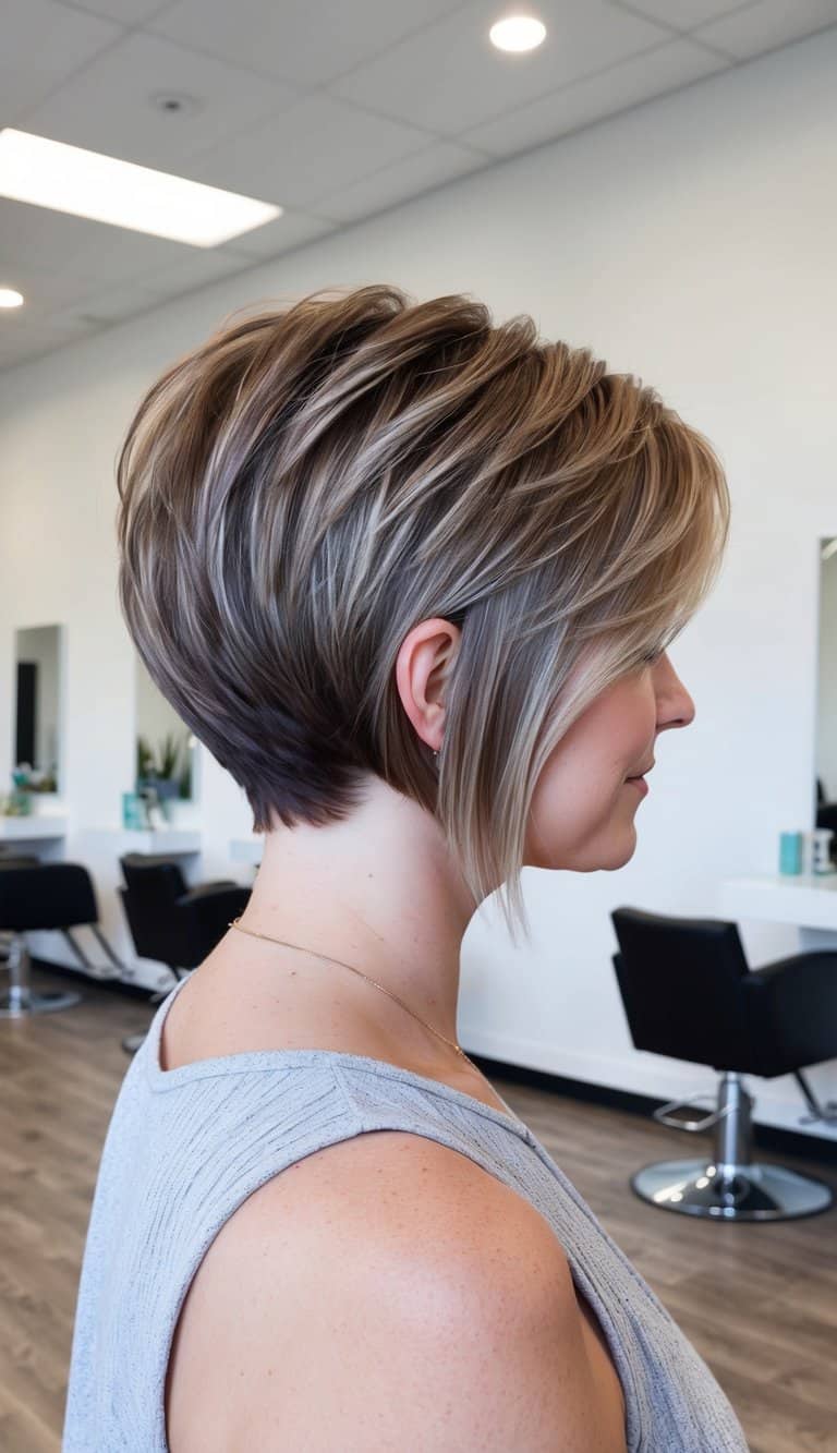 cropped layers with texture haircut