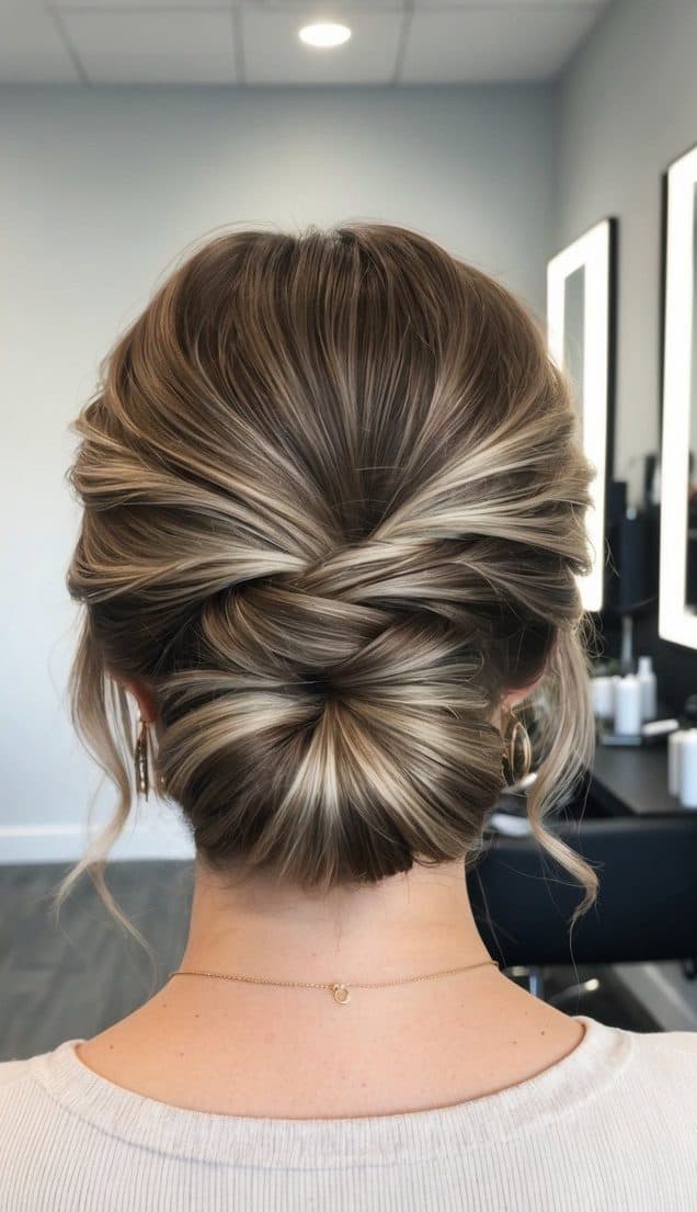 double dutch bun simple updo hairstyle