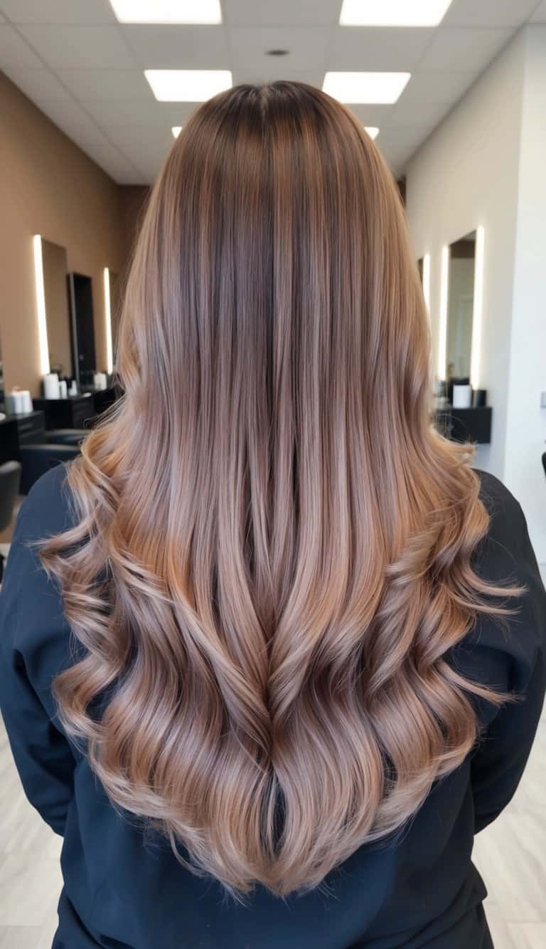 dusky rosewood fade neutral ombre hair