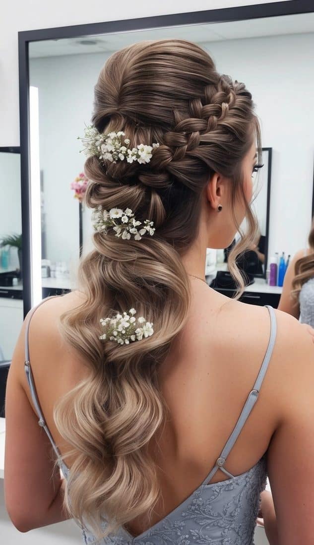 dutch braid updo prom hairstyle bold structured modern