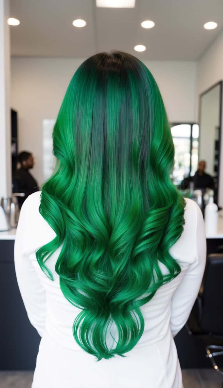 emerald ombre green hair