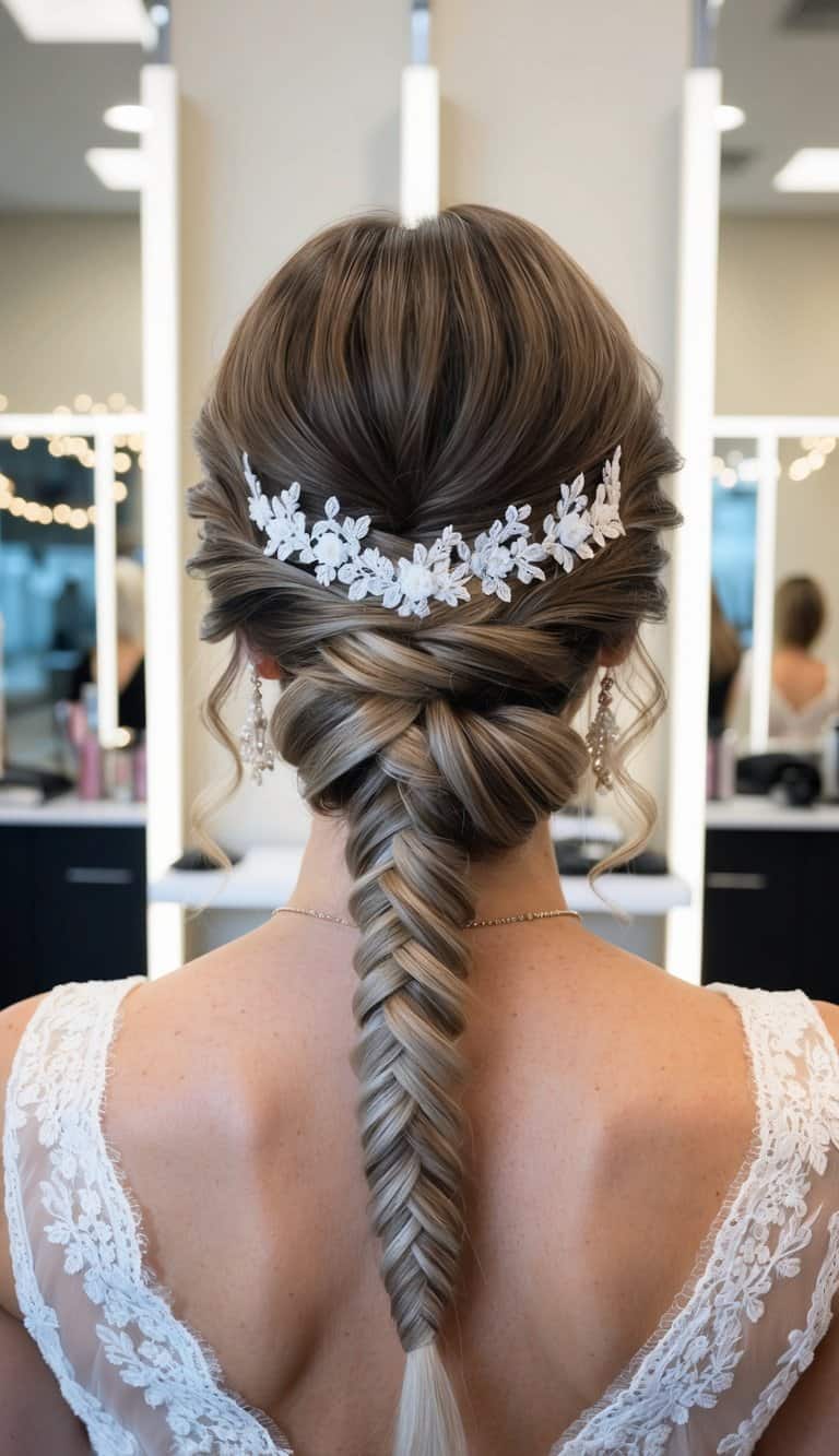 fishtail braid prom hairstyle intricate boho romantic