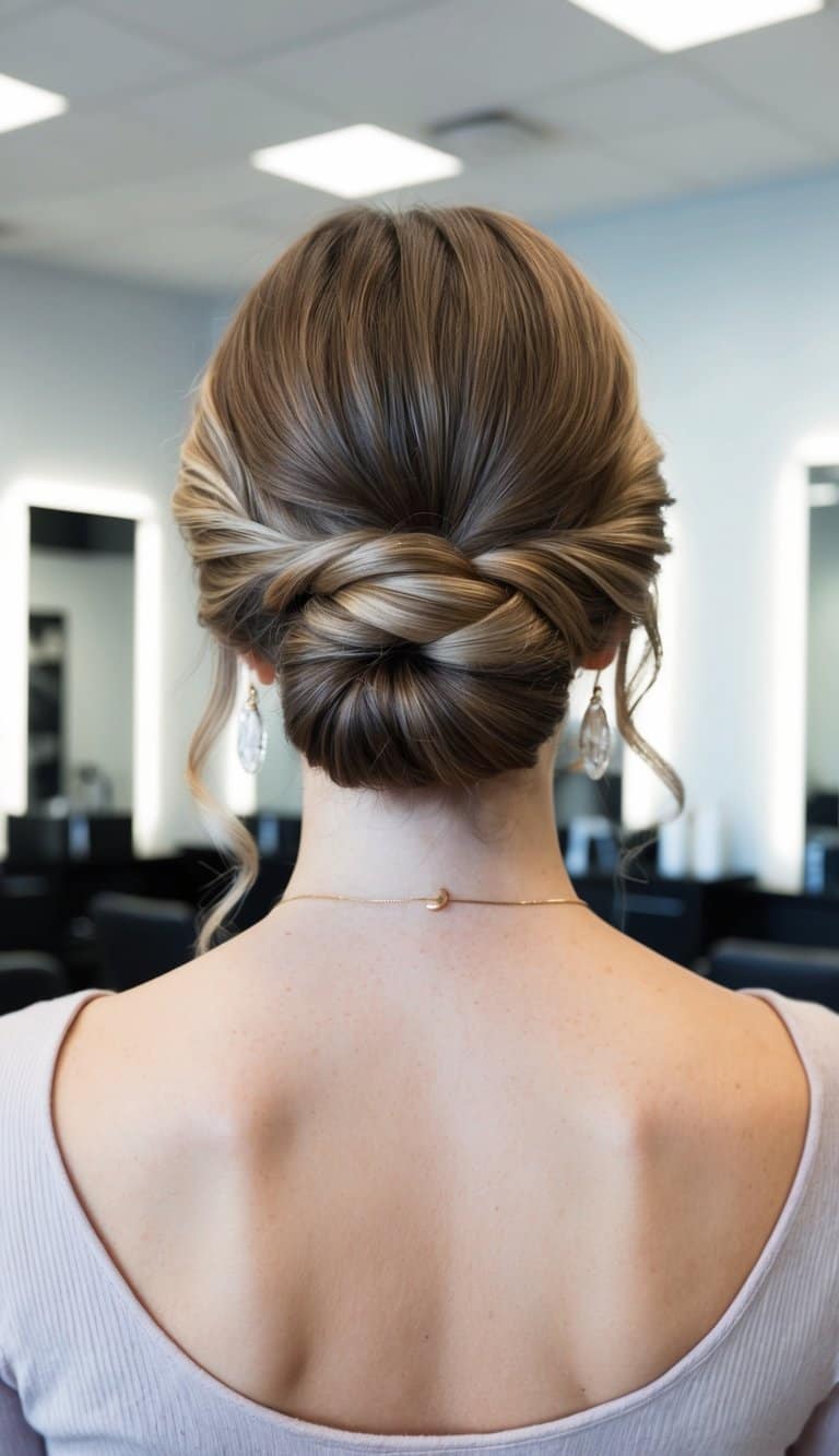 fluffy chignon simple updo hairstyle
