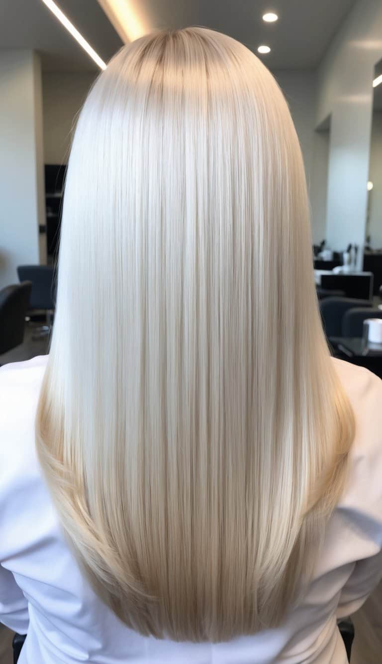frosty white to warm blonde fade platinum ombre hair