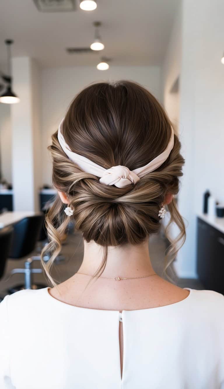 gibson tuck simple updo hairstyle