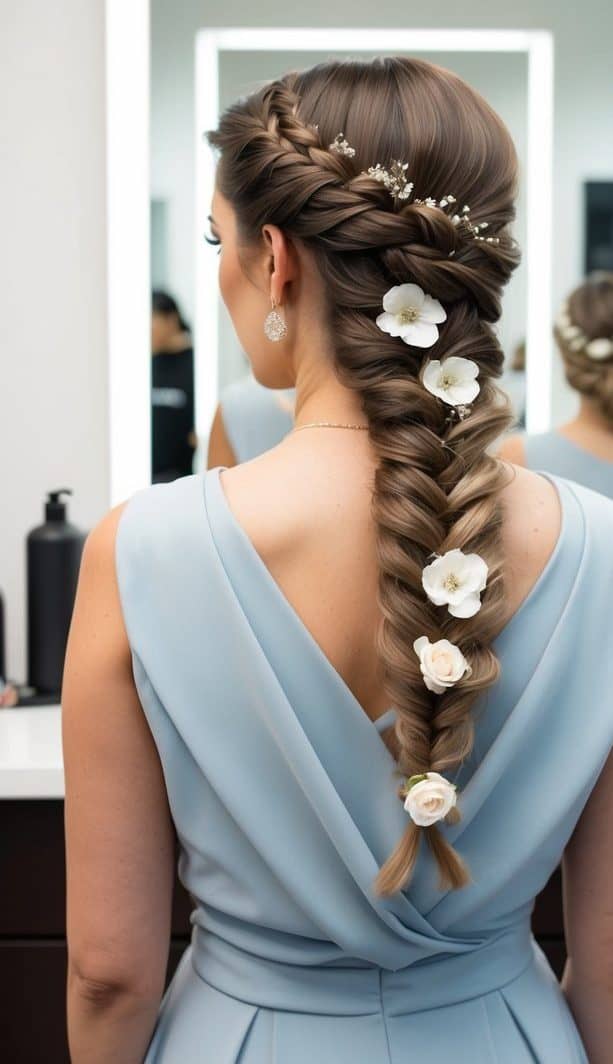 grecian side braid prom hairstyle elegant ethereal romantic