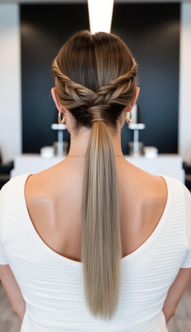 half braided ponytail romantic boho feminine