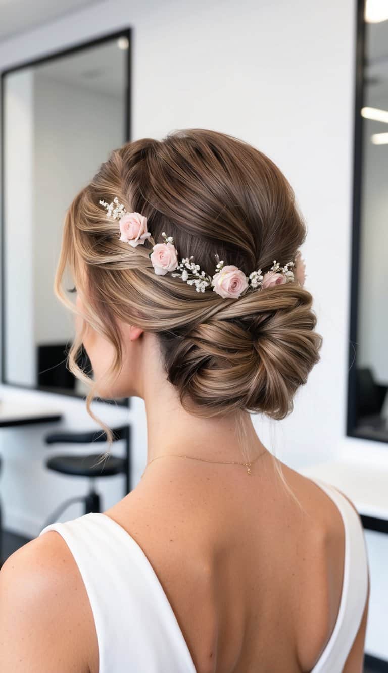 half up twist simple updo hairstyle