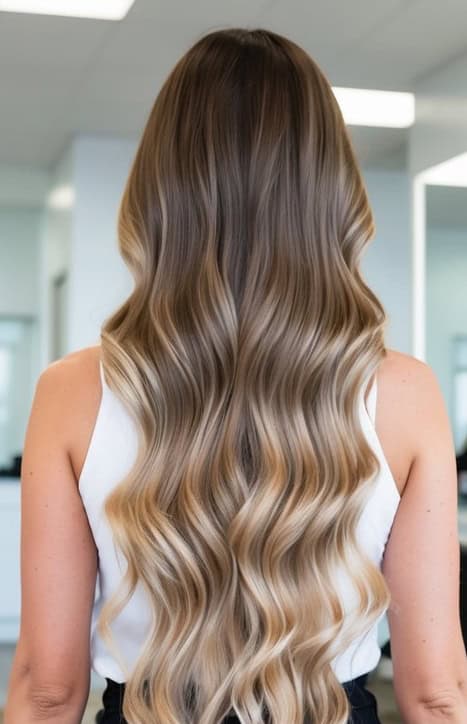 Golden honey melt brunette to blonde ombre