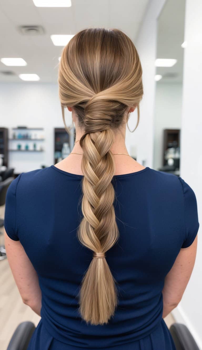 infinity braid ponytail intricate beautiful elegant