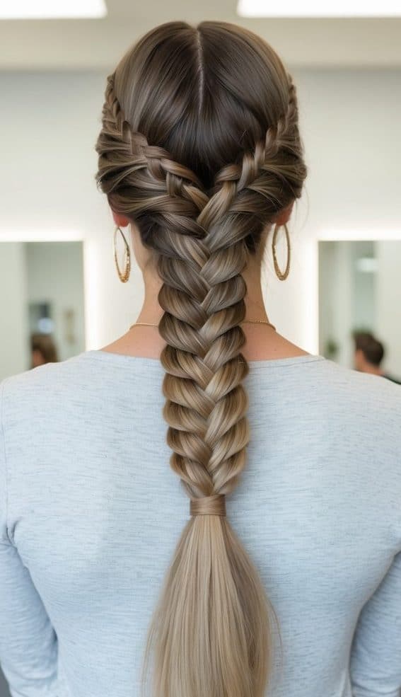 intricate double braid hairstyle