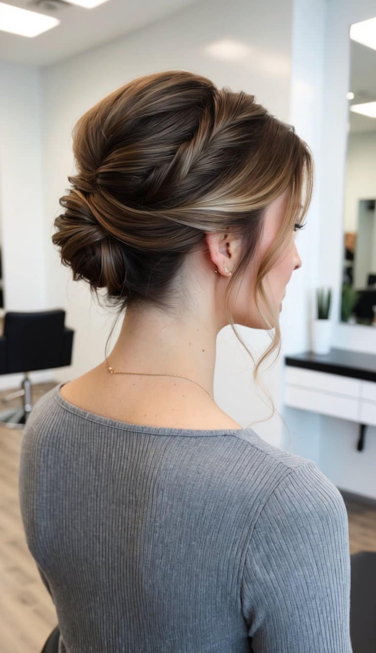 knotted headband updo hairstyle
