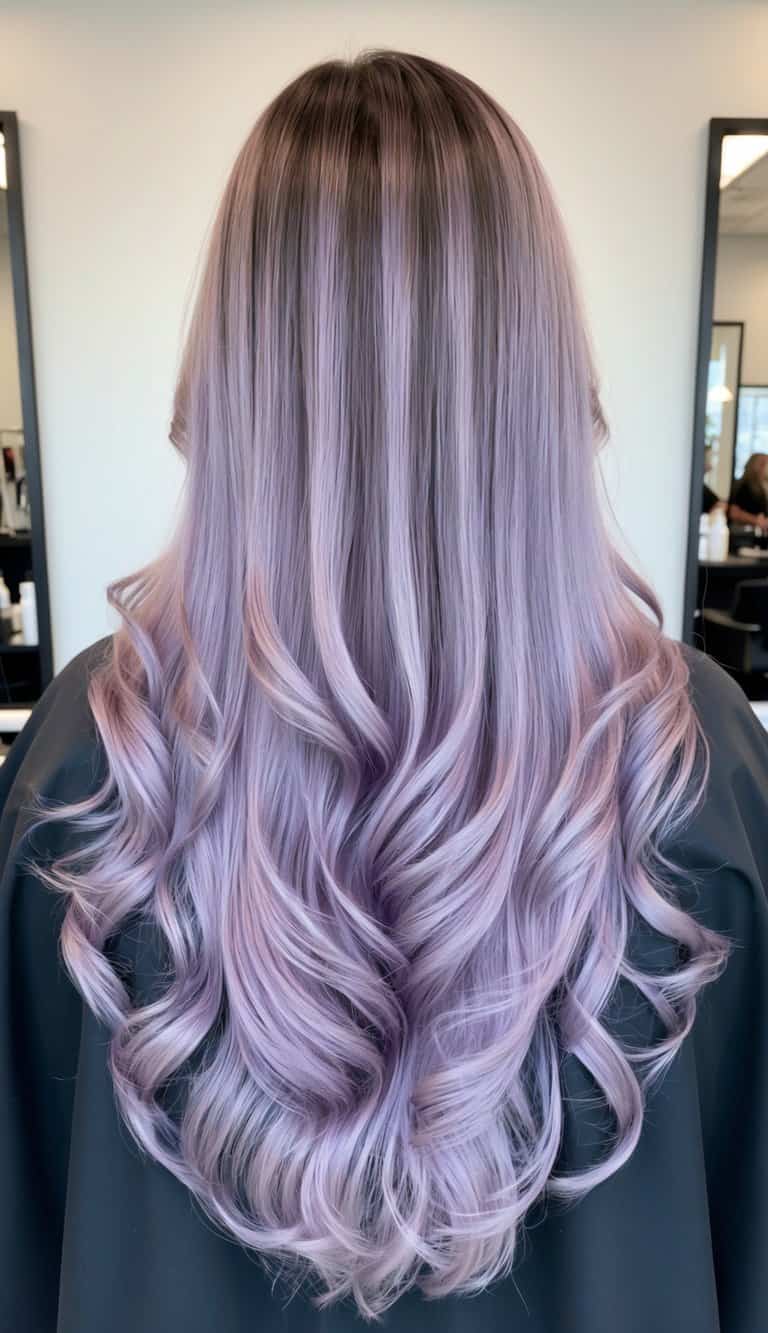 lavender colormelt with soft blended highlights