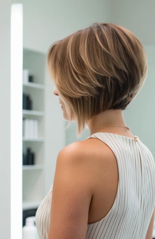 layered bob with wispy ends haircut