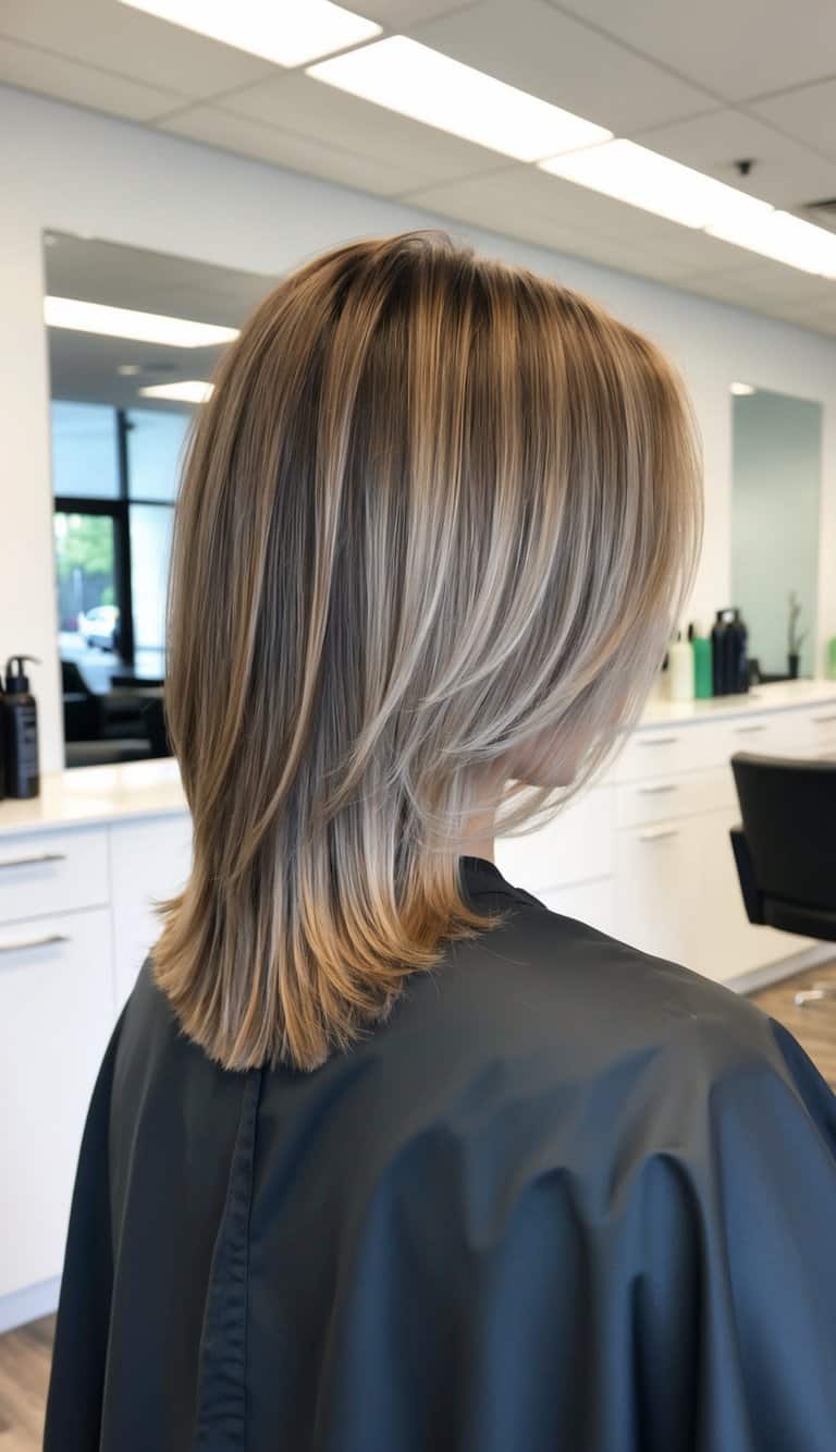 long bob with textured layers haircut