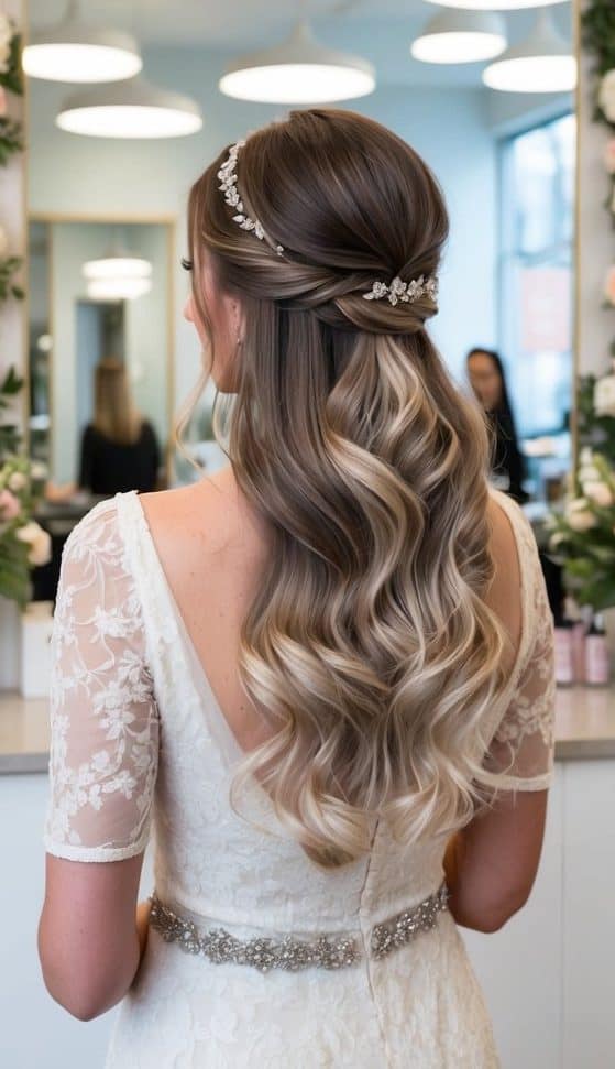 loose boho waves prom hairstyle effortless romantic feminine