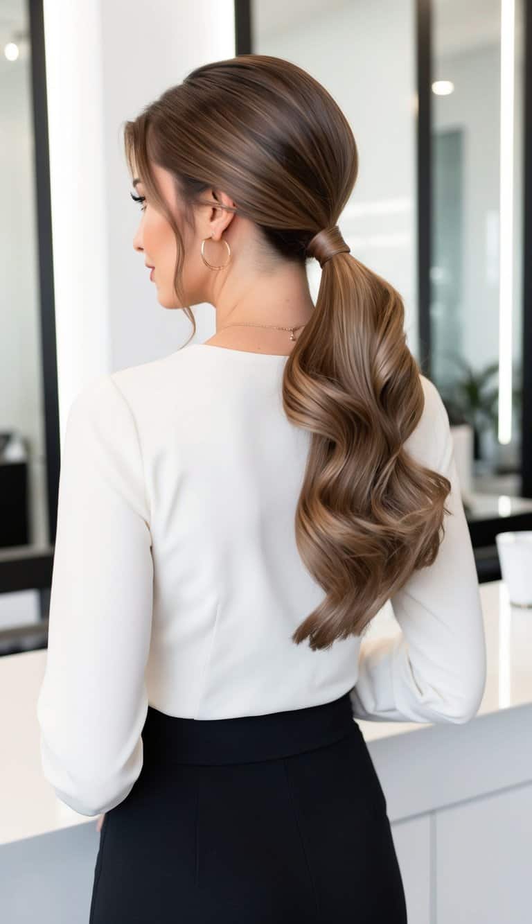 loose wave ponytail effortless romantic beachy beautiful