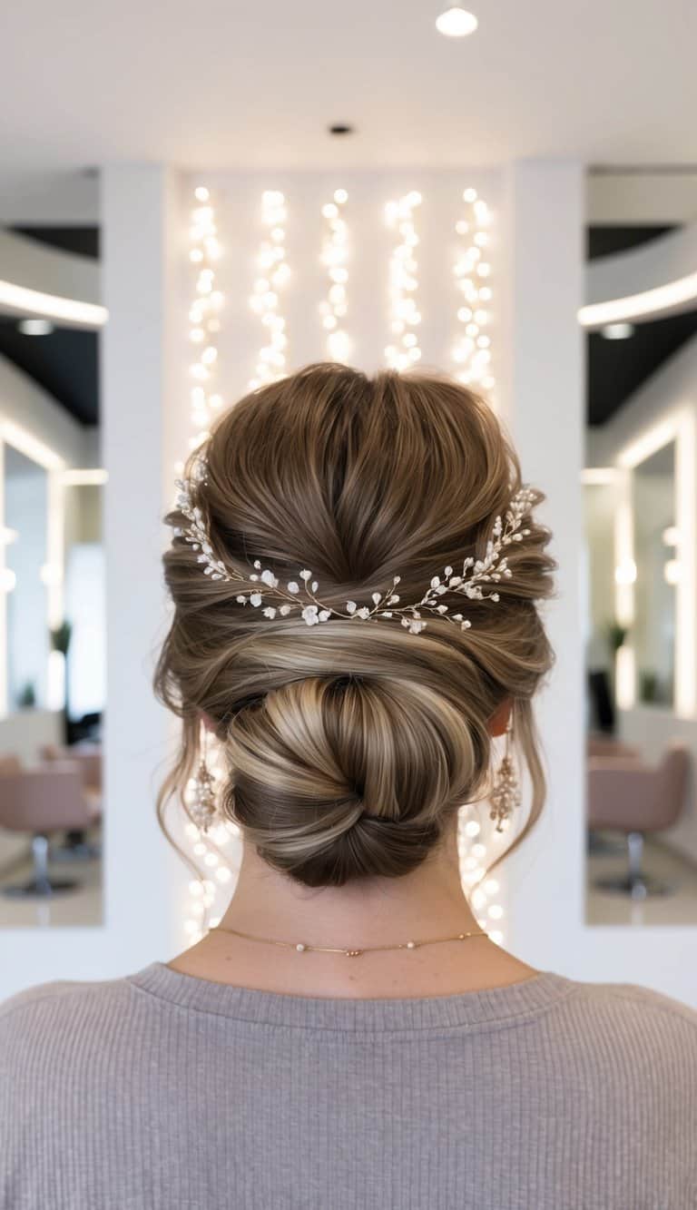 messy french roll prom hairstyle effortless modern romantic updo