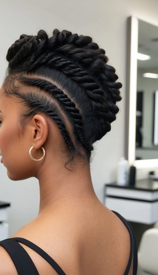 micro twists black hair