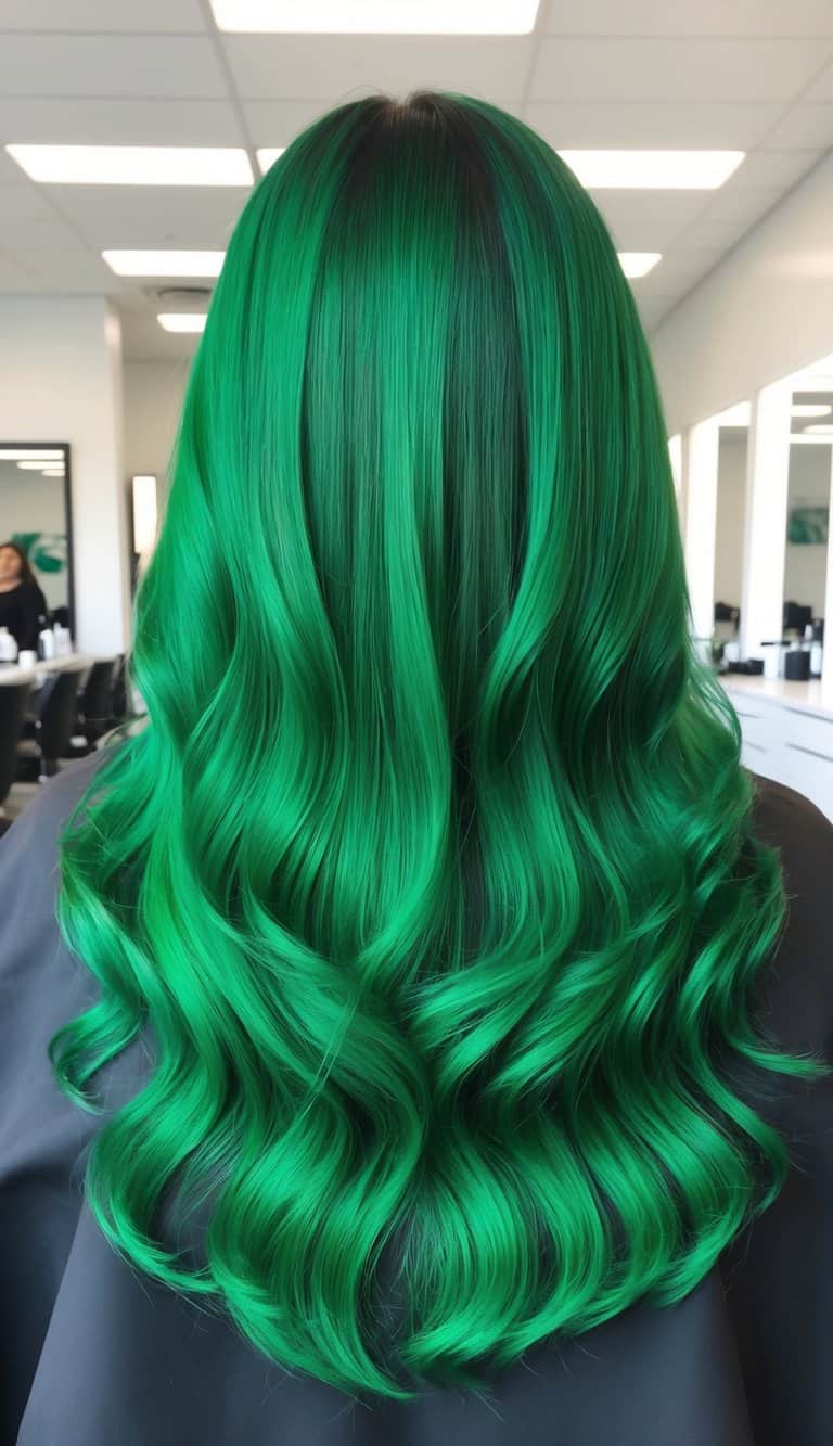 mint frosted tips green ombre hair