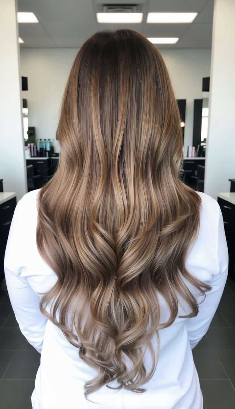 muted bronze blend neutral ombre hair