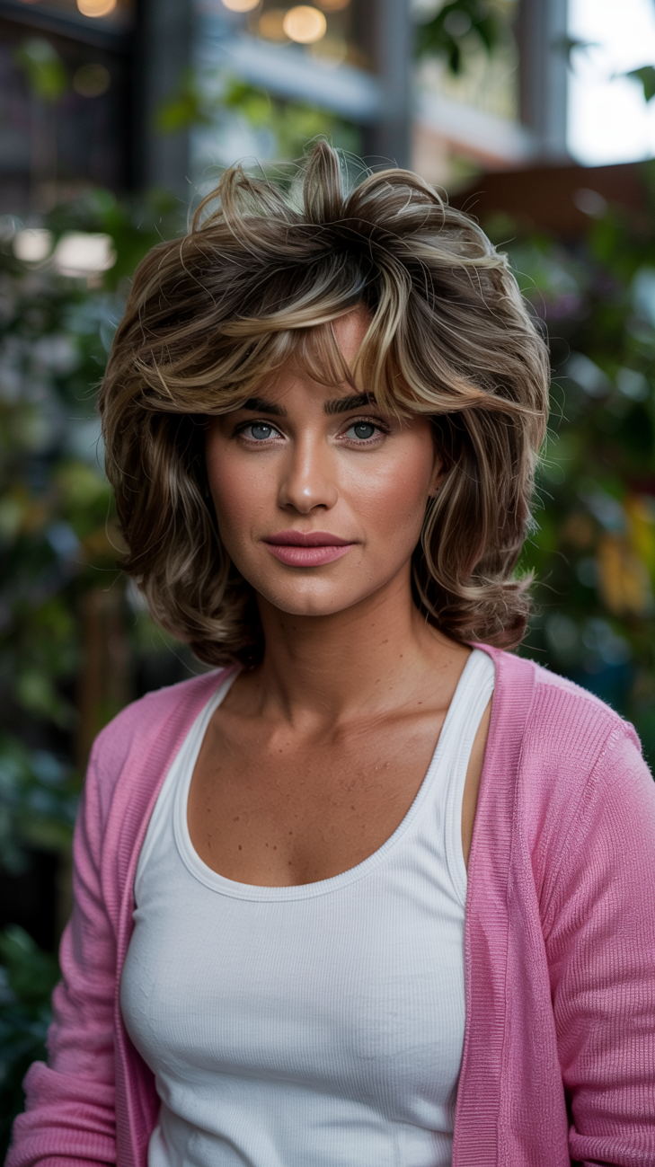 outdated big poof hairstyle that ages you