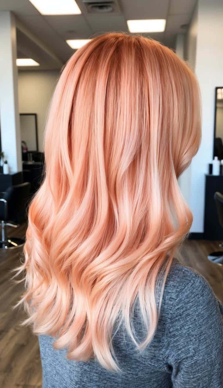 peach nectar ombre hair