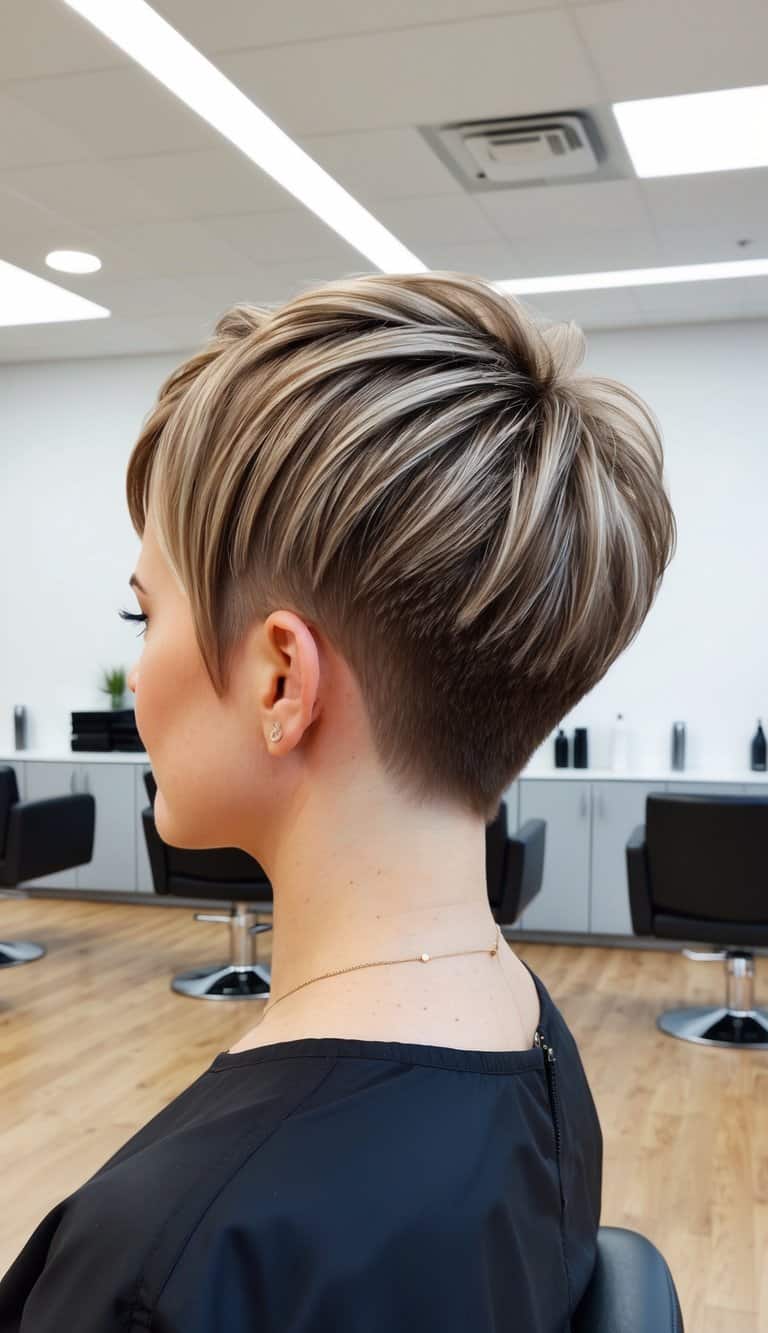 peek-a-boo highlights pixie cut hairstyle