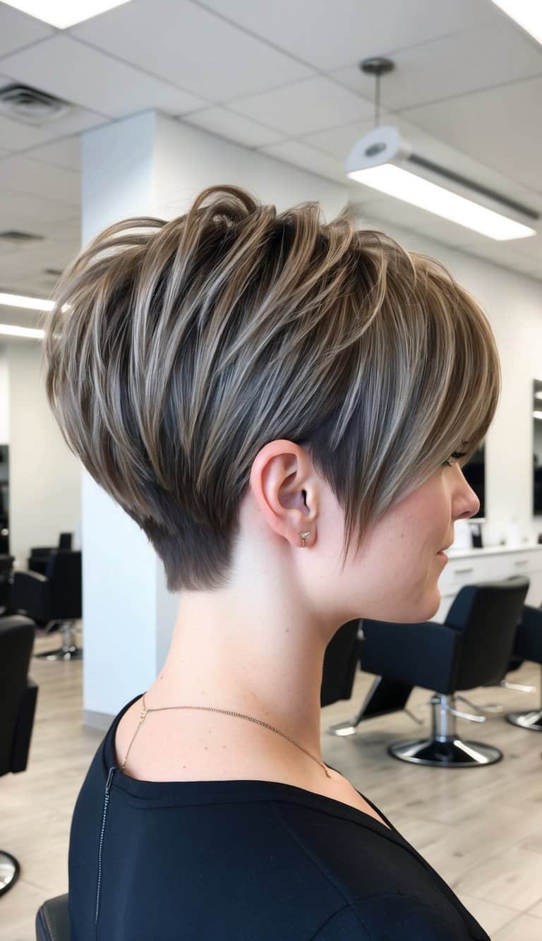 pixie cut with textured ends hairstyle