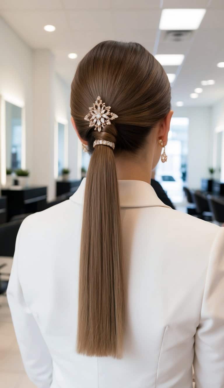 princess ponytail hairstyle high voluminous romantic
