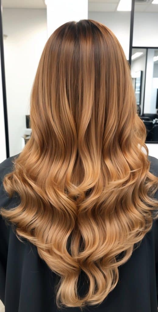 radiant caramel ombre hair