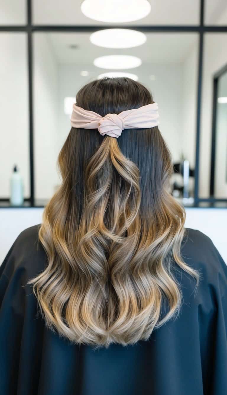 relaxed waves with headband hairstyle