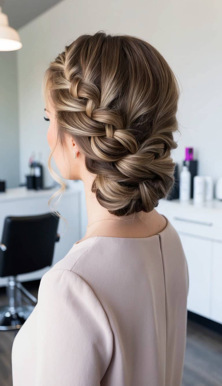 rolled bun simple updo hairstyle