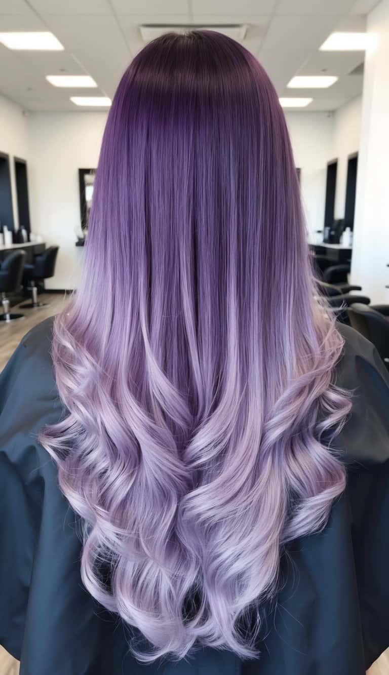 royal purple ombre hair