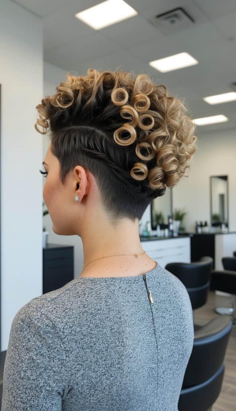 sassy curly undercut hairstyle