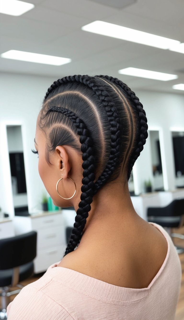 short braids cornrows black hair
