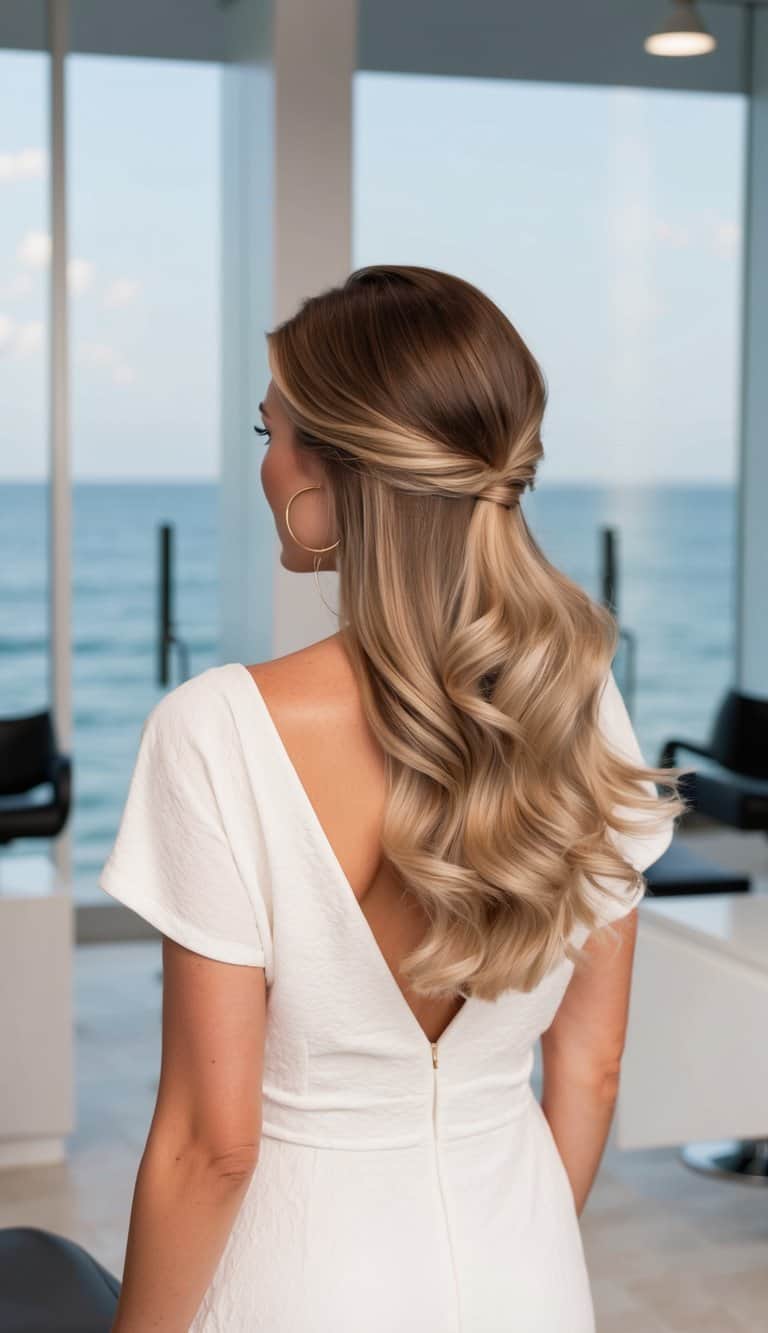 soft romantic waves hairstyle